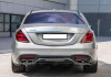 Mercedes-Benz GLS-Klasse X166 2015 - 2019 Диффузор черный с хромированными насадками 6.3 AMG