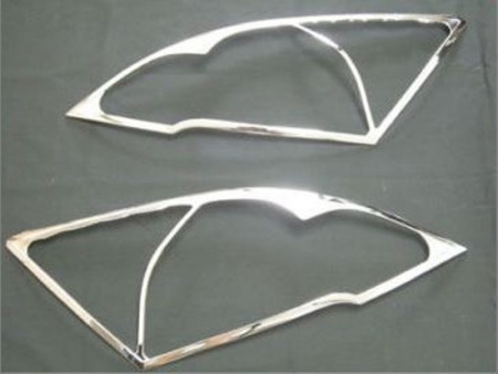 Honda CR-V III (06-) накладки хромированные на передние фары, пластиковые, комплект 2 шт.