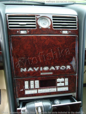 Декоративные накладки салона Lincoln Navigator 2003-2004 полный набор, с Sunroof