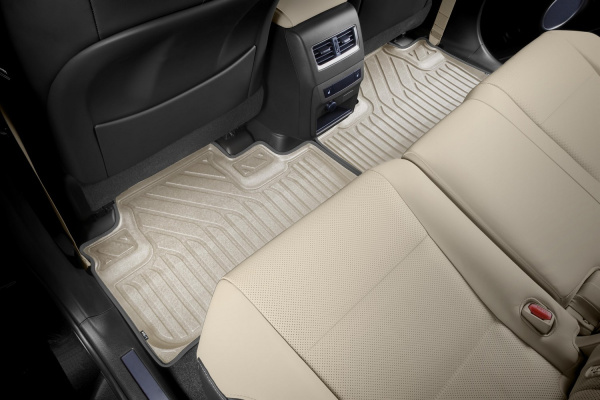 Коврики KVEST 3D в салон LEXUS RX, 2015->, 4 шт. (полистар, бежевый, серый)