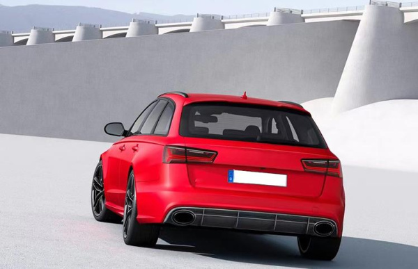 Диффузор RS6 S-line с насадками для Audi A6 2016-2018