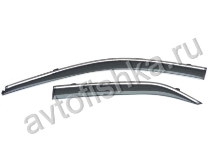 Toyota Camry V50 (2011-) дефлекторы окон с хромированной окантовкой, ветровики в стиле Оригинал, комплект 4 шт.