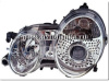 Mercedes CLK W208 (98-02) фары передние линзованные, перфорированные, хромированные, под ксенон, комплект 2 шт