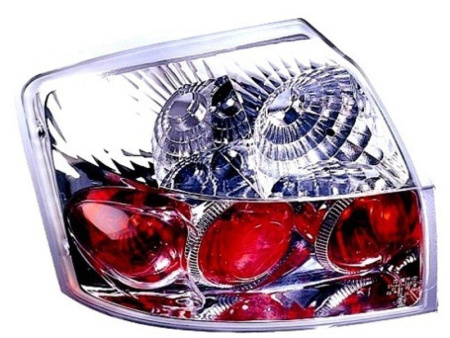 Audi A4 (01-05) фонари задние красно-хромированные, дизайн Lexus Altezza, комплект 2 шт.