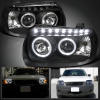 Ford Escape, Maverick (05-07) линзованные фары передние черные с ангельскими глазками 