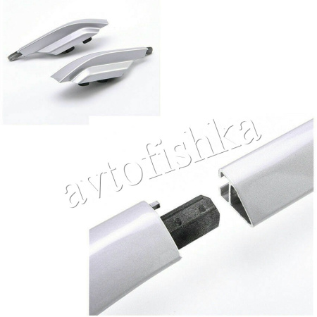 Toyota RAV4 (06-09), (09-) короткая база рейлинги продольные на крышу, алюминиевые серебристые, дизайн "Оригинал", установочный комплект.