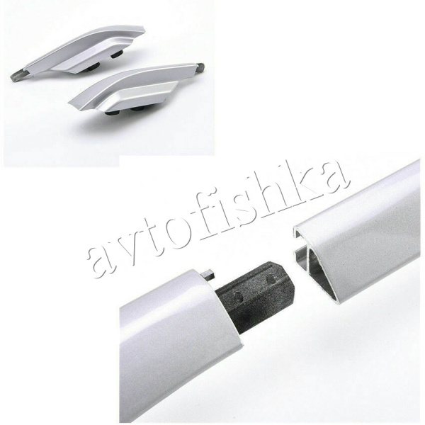 Toyota RAV4 (06-09), (09-) короткая база рейлинги продольные на крышу, алюминиевые серебристые, дизайн "Оригинал", установочный комплект.