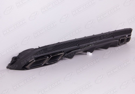 Mercedes-Benz C-Klasse W205 2014 - 2018 Диффузор заднего бампера 6.3 AMG черный с черными насадками