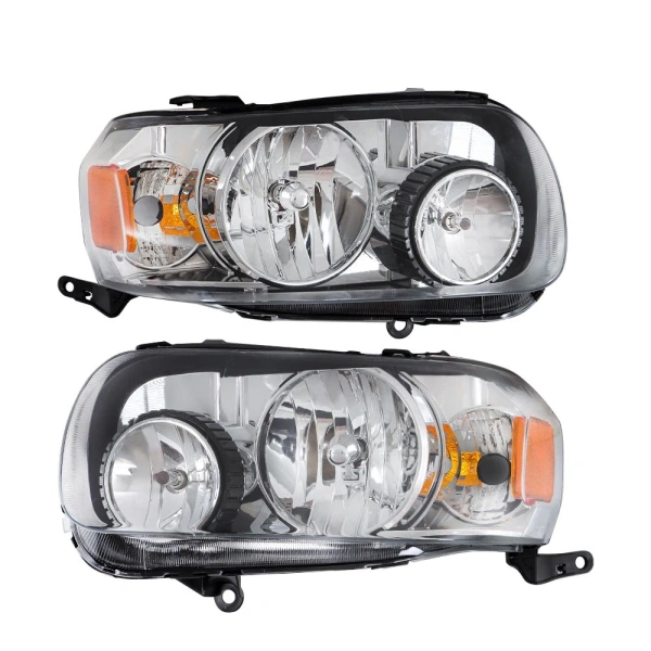 Ford Escape, Maverick (05-07) фары передние хромированные, комплект 2 шт.