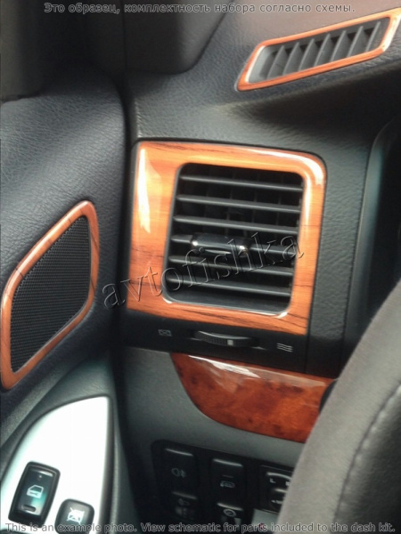 Toyota Land Cruiser Prado 2002-2009 декоративные накладки (отделка салона) под дерево, карбон, алюминий