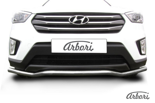 Защита переднего бампера Arbori d57 "волна" HYUNDAI Creta 4WD 2016-