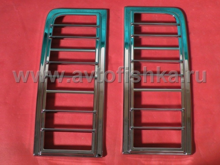 Hummer H2 (02-08) хромированные накладки на задние фонари, комплект 2 шт.
