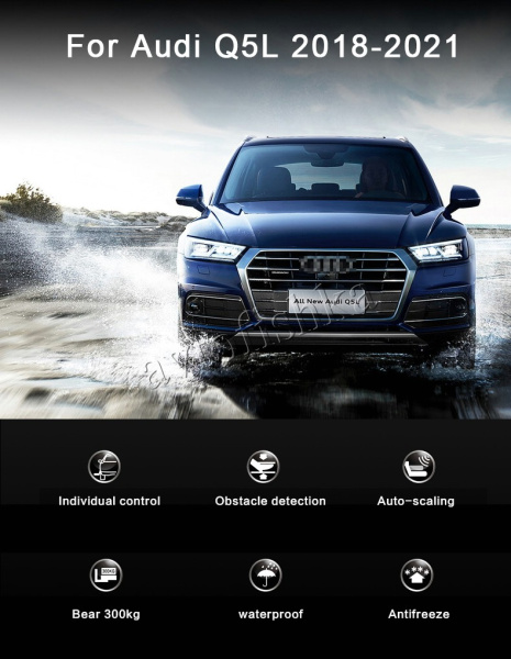 Audi Q5L (18-) выдвижные электропороги с LED подсветкой