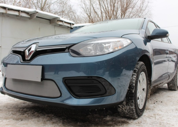 Renault Fluence (12–15) Защита радиатора, хром, низ