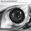Mercedes S W220 (98-05) фары передние линзовые хромированные, с подсветкой DRL