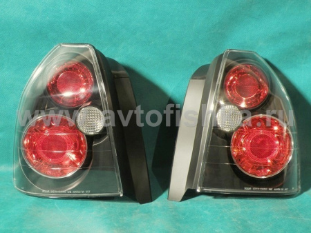 Honda Civic (96-01) 3 дв. фонари задние черные, комплект 2 шт.