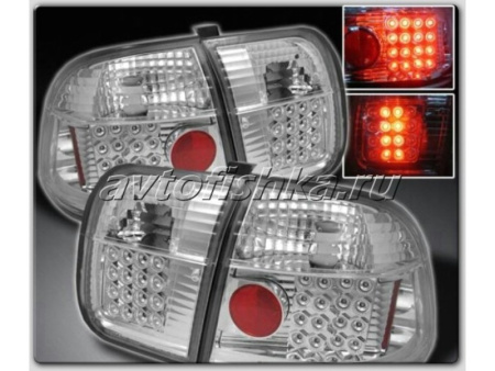 Honda Civic (96-98) 4 дв. фонари задние светодиодные хромированные, комплект 2 шт.