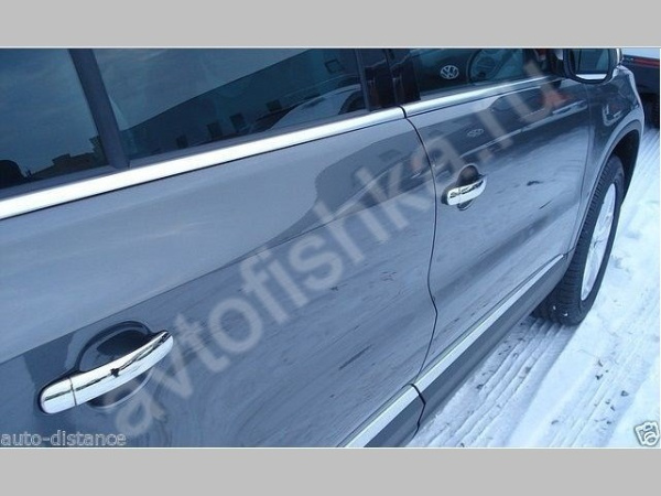 Volkswagen Tiguan (2008-) накладки на ручки дверей из нержавеющей стали, 4 шт.