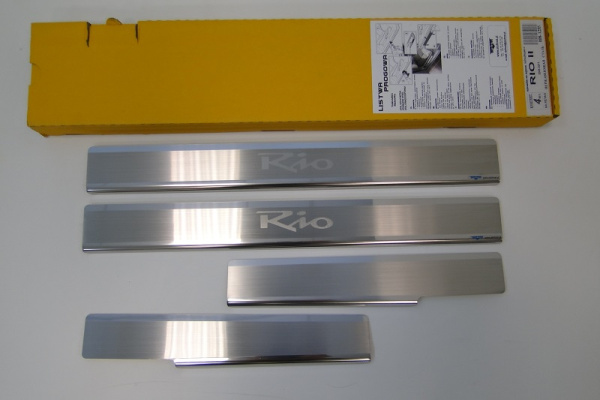 Kia Rio (05-) накладки на внутренние пороги, к-кт 4шт.