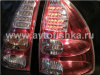 Toyota Land Cruiser Prado 120 (02-) фонари задние светодиодные вишневые с хромом, комплект 2 шт.