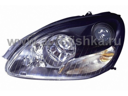 Mercedes S W220 (98-05) фары передние линзовые черные, комплект 2 шт.