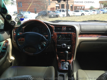 Декоративные накладки салона Subaru Legacy Outback 2000-2004 с OEM деревом