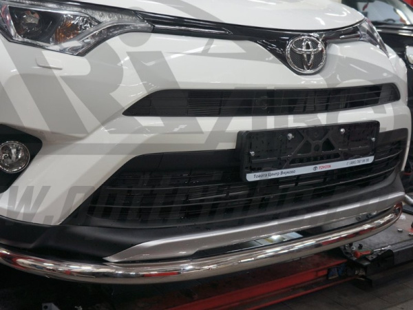 Toyota RAV4 (15–) Защита переднего бампера одинарная d 60 мм, нерж.