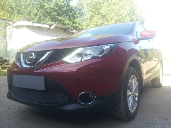 Nissan Qashqai (14–) Защита радиатора Premium, чёрная (без парктроников)