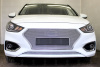 Hyundai Solaris (17–) Защита радиатора Premium, хром, низ