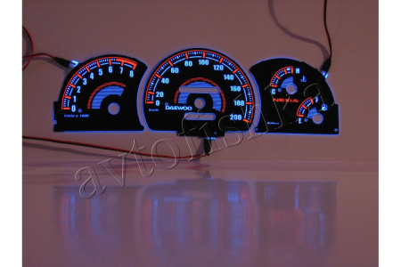 Daewoo Nexia светодиодные шкалы (циферблаты) на панель приборов