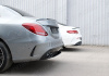 Mercedes-Benz C-Klasse W205 2014 - 2018 Диффузор заднего бампера 6.3S AMG с хромированными насадками