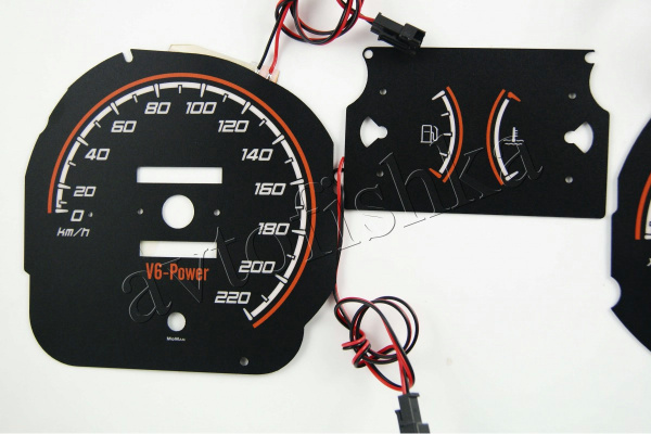 Mitsubishi Pajero 1991-1999 светодиодные шкалы (циферблаты) на панель приборов