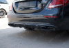 Mercedes-Benz E-Klasse W213 2016 - 2020 Диффузор заднего бампера с нчерными асадками 6.3 AMG