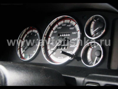 Audi 100 C4 (91-97) кольца алюминиевые для шкал панели приборов (4 шкалы)