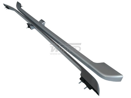 Mitsubishi Pajero 3 (2000-2006) и Pajero 4 (2006-) серебристые рейлинги продольные на крышу, алюминиевые, дизайн "Оригинал", установочный комплект.