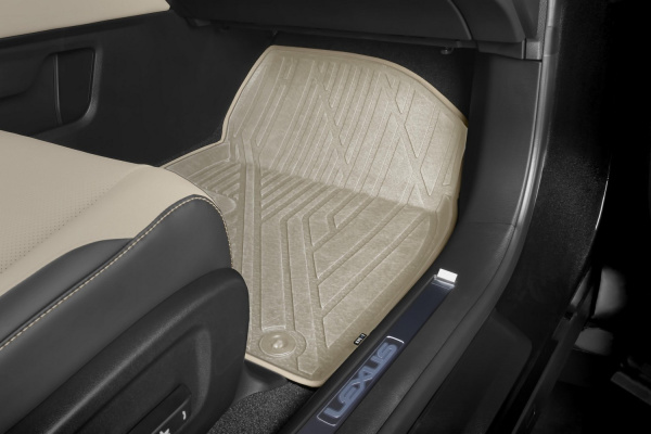 Коврики KVEST 3D в салон LEXUS RX, 2015->, 4 шт. (полистар, бежевый, бежевый)