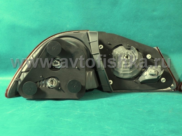 Honda Civic VIII (06-) задние фонари светодиодные красно-хромированные, комплект 2 шт.