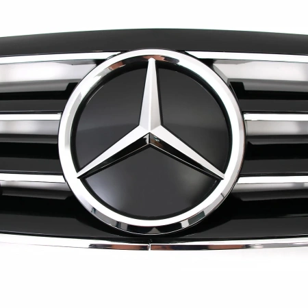Mercedes C-class W203 (01-07) 4 дв. седан решетка радиатора черная, дизайн Big Star "Авангард" (Avangard).