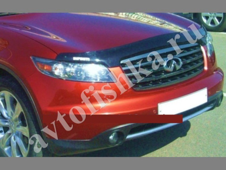 Дефлектор капота темный с надписью Infiniti FX 35, 45 2003-2008
