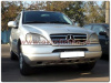 Mercedes ML W163 (1998-2005) решетка радиатора перфорированная черная с хромом, дизайн ML W164.