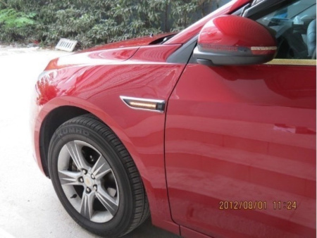 Chevrolet Cruze желтые светодиодные повторители поворотов на крылья, комплект 2 шт.