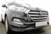 Hyundai Tucson (16–) Защита радиатора Optimal, чёрная, верх (4 части)