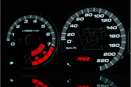 Honda Civic (92-95) светодиодные шкалы (циферблаты) на панель приборов - SIR дизайн