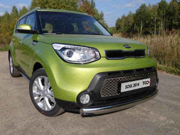 Kia Soul (13–) Защита передняя нижняя (овальная) 75х42 мм