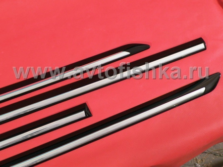 Toyota Camry V40 (06-) молдинги на двери боковые с хромированными вставками, белые, комплект 4 шт.