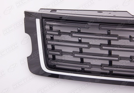 Land Rover Range Rover 4 поколение (рестайлинг) 2017 - 2022 Решетка радиатора дизайн 2023 года черная с серебром