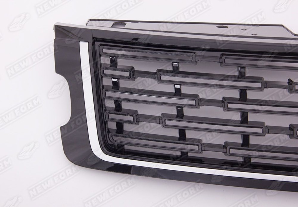 Land Rover Range Rover 4 поколение (рестайлинг) 2017 - 2022 Решетка радиатора дизайн 2023 года черная с серебром