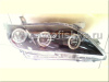 Toyota Camry V40 (06-09) фары передние линзовые черные, с тремя светящимися ободками, комплект 2 шт.