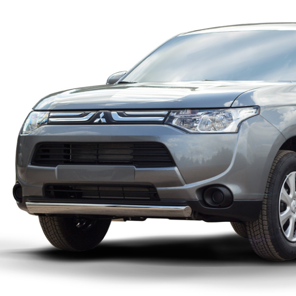 Защита переднего бампера труба овальная 75х42,Mitsubishi Outlander 2012-, MIOU.48.1557