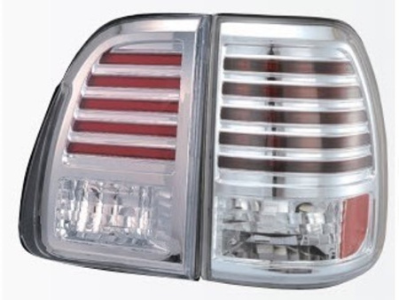 Lexus LX470 (2003-2007) фонари задние, хромированные, тюнинг со светодиодами (Sonar), комплект 2 шт.